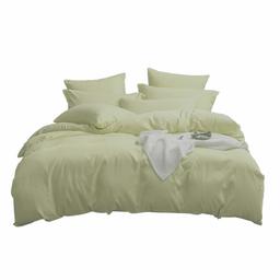 UMI. Essentials Microfiber Duvet Cover Set,Lightweight and Soft Bedding Set (8 Sizes,12 Colours) (Double,Olive Green)