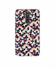 Amazon Brand - Solimo Designer Unicorn Texture 3D Printed Hard Back Case Mobile Cover for LG K10