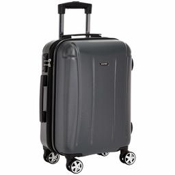 Amazon Brand - Solimo 56.5 cm Hardsided Luggage with TSA Lock, Grey