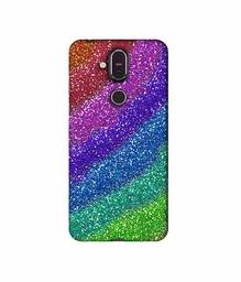 Amazon Brand - Solimo Designer Multicolor Sparkle 3D Printed Hard Back Case Mobile Cover for Nokia 8.1