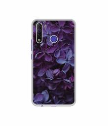 Amazon Brand - Solimo Designer Purple Flowers UV Printed Soft Back Case Mobile Cover for Tecno Camon 12 Air