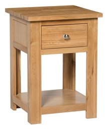 Amazon Brand - Hallowood Waverly 1 Drawer Small Side Table in Light Oak Finish | Solid Wooden End/Lamp Stand/Bedside Cabinet/Nightstand, (WAV-LAM590)