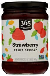 365 By Wfm, Fruit Spread Strawberry, 23.3 Ounce