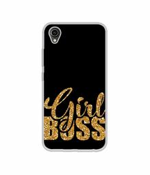 Amazon Brand - Solimo Designer Sparkle Girl Boss UV Printed Soft Back Case Mobile Cover for Vivo Y90