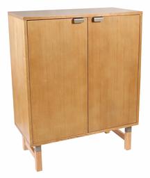 Amazon Brand – Rivet Mid-Century Modern Pine Bar Cabinet, 31.5