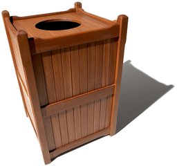 Strathwood All-Weather Hardwood Trash Receptacle Cover