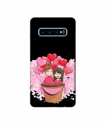 Amazon Brand - Solimo Designer Boy and Girl 3D Printed Hard Back Case Mobile Cover for Samsung Galaxy S10 Plus