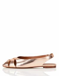 find. Women's N-7976 Open Toe Sandals, Gold, 8 US