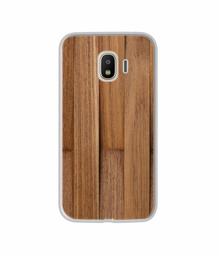 Amazon Brand - Solimo Designer Wooden Art UV Printed Soft Back Case Mobile Cover for Samsung Galaxy J4