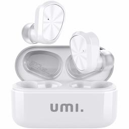 Umi. by Amazon - W9 auricolari Bluetooth 5.0 TWS True Wireless Stereo per iPhone Samsung Huawei con custodia smart di ricarica brevettata(bianco)