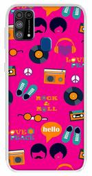 Amazon Brand - Solimo Designer Multicolor Pink Pattern Design Printed Soft Back Case Mobile Cover for Samsung Galaxy M31