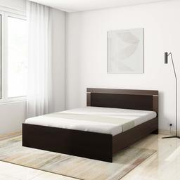 Amazon Brand - Solimo Jenny Queen Size Engineered Wood Bed (Acacia Dark Finish)