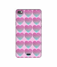 Amazon Brand - Solimo Designer Sparkle Heart Texture 3D Printed Hard Back Case Mobile Cover for Micromax Canvas Sliver 5 Q450