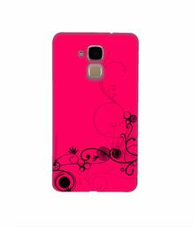 Amazon Brand - Solimo Designer Black Pattern on Pink 3D Printed Hard Back Case Mobile Cover for Huawei Honor 5c