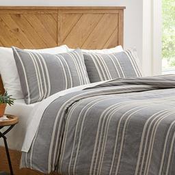 Stone & Beam Pleated Stripe Duvet Set