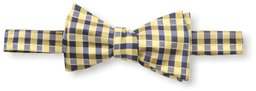 Franklin Tailored Men's Plaid Bow Tie, Yellow