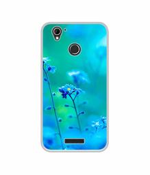 Amazon Brand - Solimo Designer Blue Flower UV Printed Soft Back Case Mobile Cover for Lyf Water 7S