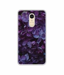 Amazon Brand - Solimo Designer Purple Flowers UV Printed Soft Back Case Mobile Cover for Mi Redmi Note 4