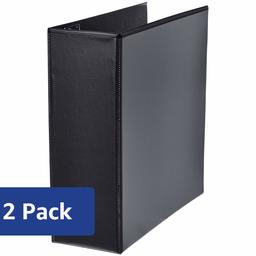 AmazonBasics Heavy-Duty D-Ring Binder - 3 Inch, Black, 2-Pack (Renewed)