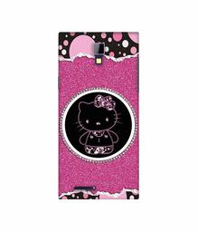 Amazon Brand - Solimo Designer Kitty with Glitter 3D Printed Hard Back Case Mobile Cover for Micromax Canvas Xpress A99