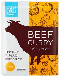 [Amazonブランド]Happy Belly ビーフカレー 中辛 (180g×5個)