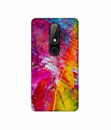 Amazon Brand - Solimo Designer Multicolour Texture 3D Printed Hard Back Case Mobile Cover for Nokia 6.1 Plus