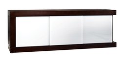 Pinzon Geary Glass-Front TV Stand, White/Cosmo