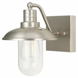 Amazon Brand – Stone & Beam Industrial Wall Sconce Light with Clear Glass Shade, 9.5