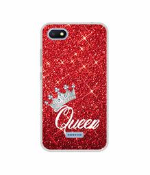 Amazon Brand - Solimo Designer Queen On Red Glitter UV Printed Soft Back Case Mobile Cover for Mi Redmi 6A