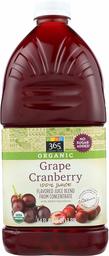 365 Everyday Value, Organic 100% Juice Flavored Juice Blend from Concentrate, Grape Cranberry, 64 fl oz