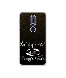 Amazon Brand - Solimo Designer Daddy's Girl and Mummy World UV Printed Soft Back Case Mobile Cover for Nokia 7.1