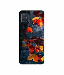 Amazon Brand - Solimo Designer Autumn Leaf 3D Printed Hard Back Case Mobile Cover for Samsung Galaxy A51