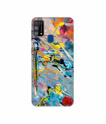 Amazon Brand - Solimo Designer Paint Texture 3D Printed Hard Back Case Mobile Cover for Samsung Galaxy M31