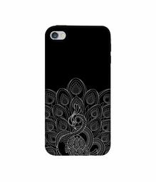 Amazon Brand - Solimo Designer Peacock Pattern 3D Printed Hard Back Case Mobile Cover for Apple iPhone 4 / 4S