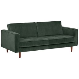 Amazon Brand – Rivet Aiden Tufted Mid-Century Velvet Bench Seat Sofa, Without Side Pillows, 74