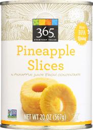 365 Everyday Value, Pineapple Slices in Pineapple Juice from Concentrate, 20 oz