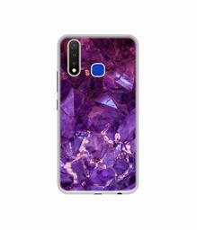 Amazon Brand - Solimo Designer Purpal Stone UV Printed Soft Back Case Mobile Cover for Vivo U20