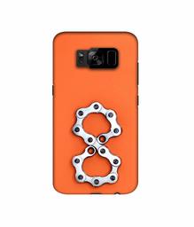 Amazon Brand - Solimo Designer Number Eight 3D Printed Hard Back Case Mobile Cover for Samsung Galaxy S8 Plus