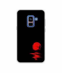 Amazon Brand - Solimo Designer Red Moon UV Printed Soft Back Case Mobile Cover for Samsung Galaxy A8 Plus (2018)