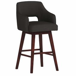 Amazon Brand – Rivet Malida Mid-Century Modern Open Back Swivel Kitchen Bar Stool, 41