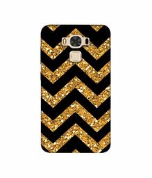 Amazon Brand - Solimo Designer Golden Zik Zak Pattern 3D Printed Hard Back Case Mobile Cover for Asus Zenfone 3 Max ZC553KL