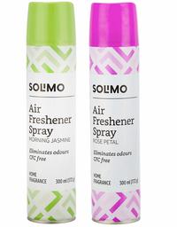 Amazon Brand - Solimo Home Air Freshener Spray, 300 ml - Morning Jasmine & Rose Petal