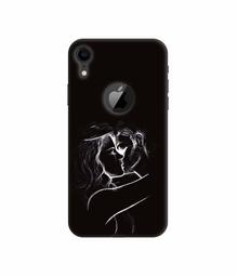 Amazon Brand - Solimo Designer Kissing Couple 3D Printed Hard Back Case Mobile Cover for Apple iPhone XR (Logo Cut)