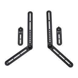 AmazonBasics Universal Sound Bar TV Bracket - Adjustable Arm for Mounting Above or Under TV, Black