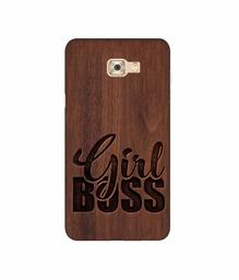 Amazon Brand - Solimo Designer Girl Boss On Wood 3D Printed Hard Back Case Mobile Cover for Samsung Galaxy C7 Pro