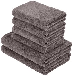 AmazonBasics Quick Dry, 100% Cotton, 2 Bath & 4 Hand