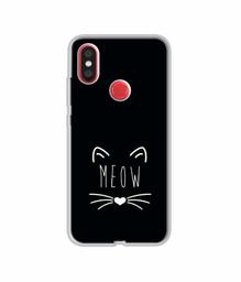 Amazon Brand - Solimo Designer Meow UV Printed Soft Back Case Mobile Cover for Mi A2