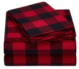 Pinzon by Amazon 160 g/m², Tartán De Masajes (Franela), Rojo Buffalo Check, Individual, 1