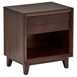 Amazon Brand – Rivet Ventura Mid-Century Louvered Nightstand Table, 22