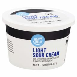 Amazon Brand - Happy Belly Light Sour Cream, Kosher, 16 Ounce